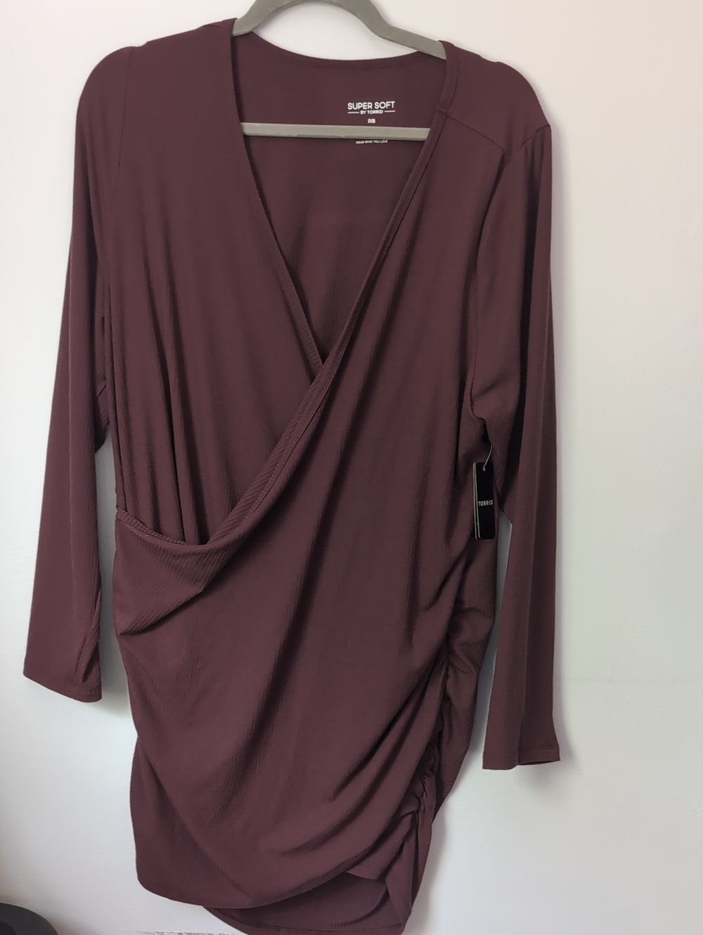 torrid Maroon Wrap-Style Tunic